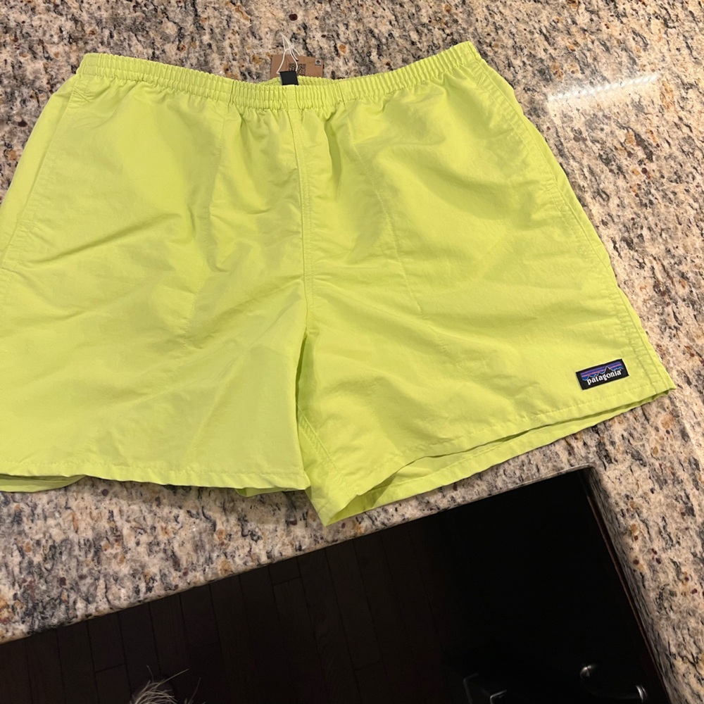 NWT Mens Patagonia neon swim trunks